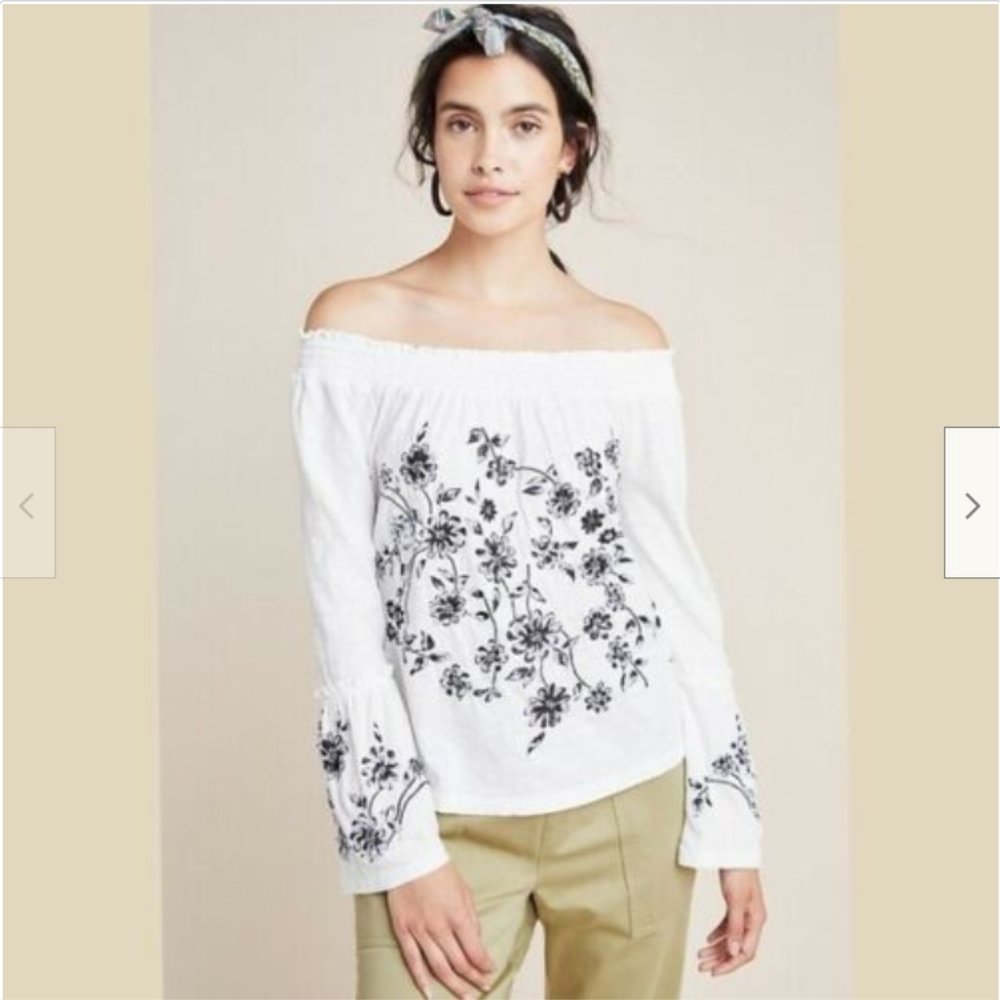 Anthropologie Annie Off the Shoulder Top Size S